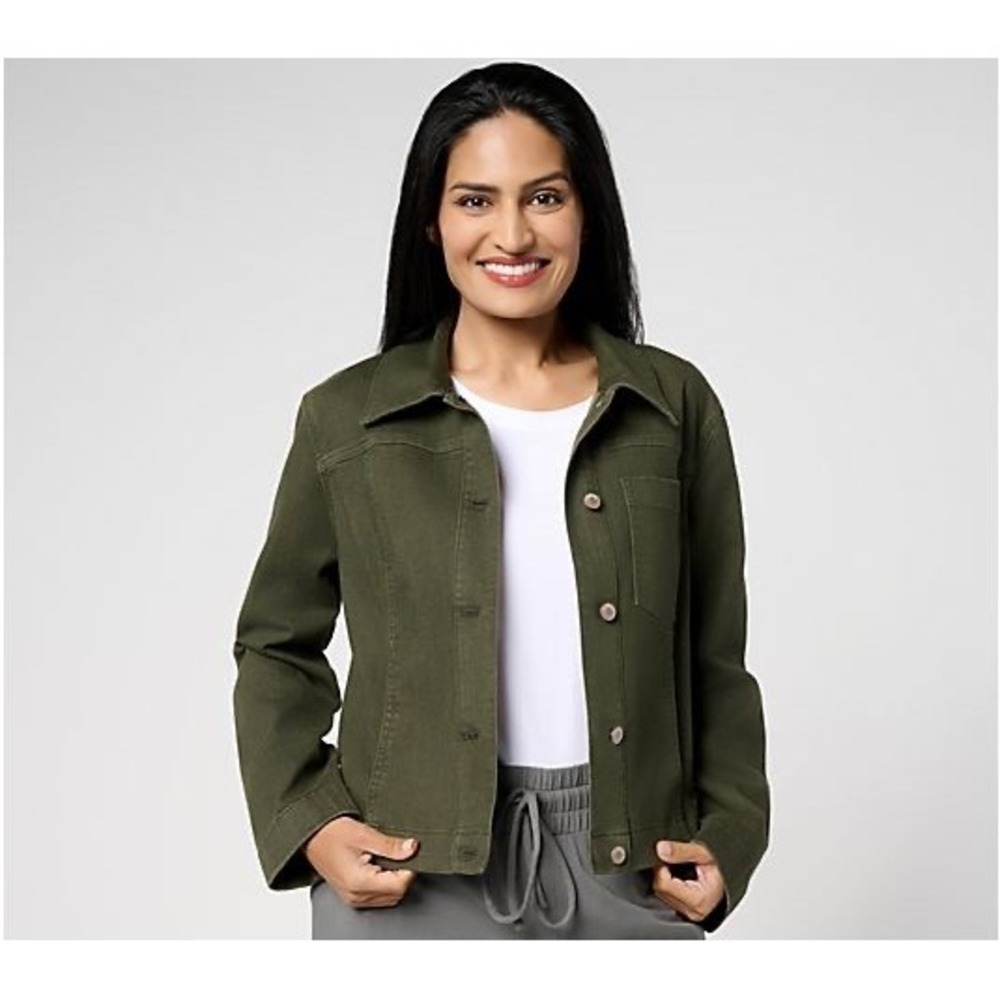 AnyBody Utility Jacket Olive Green 2X New With Tags